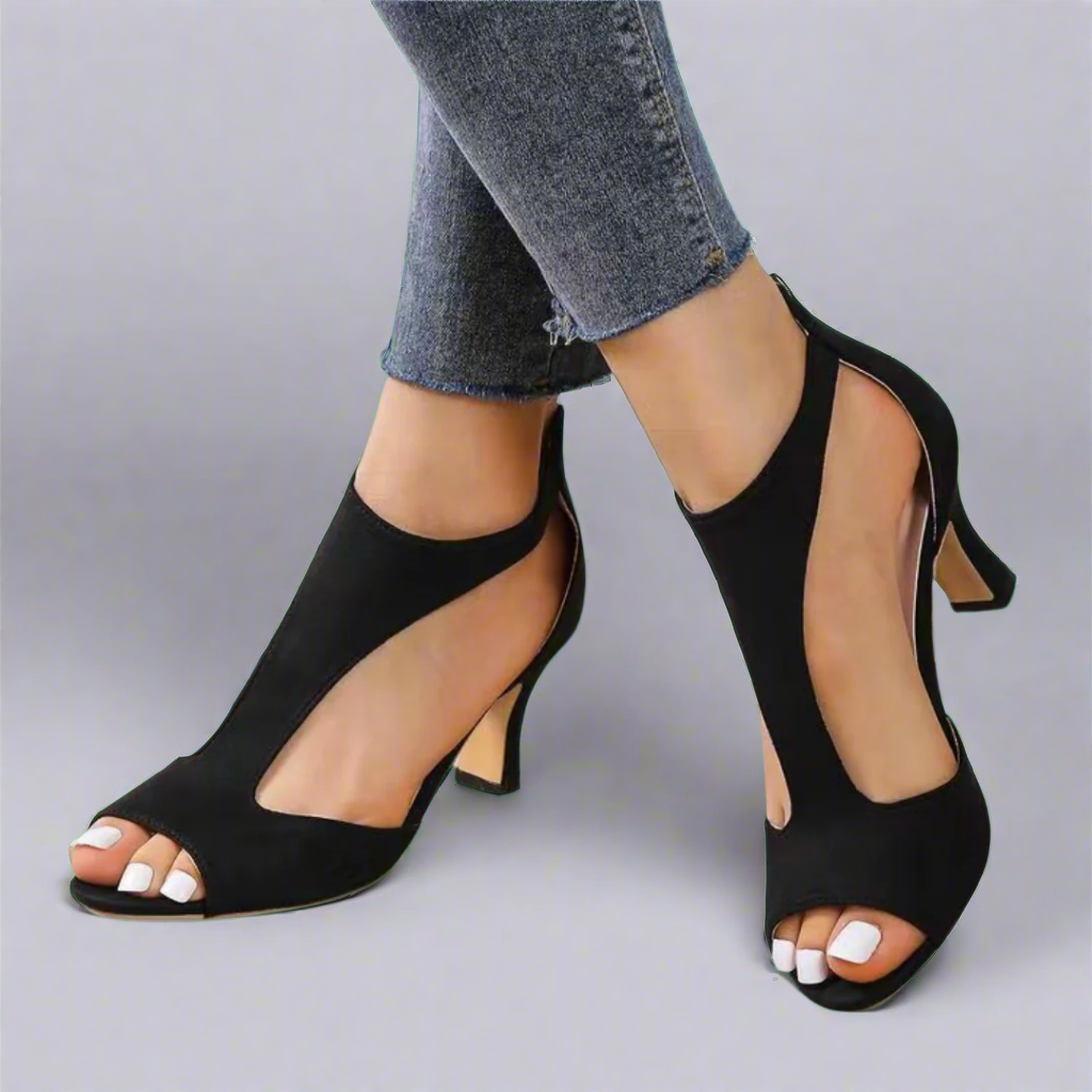 Marga™ | Ortopediska Sandaler med Chic Klack