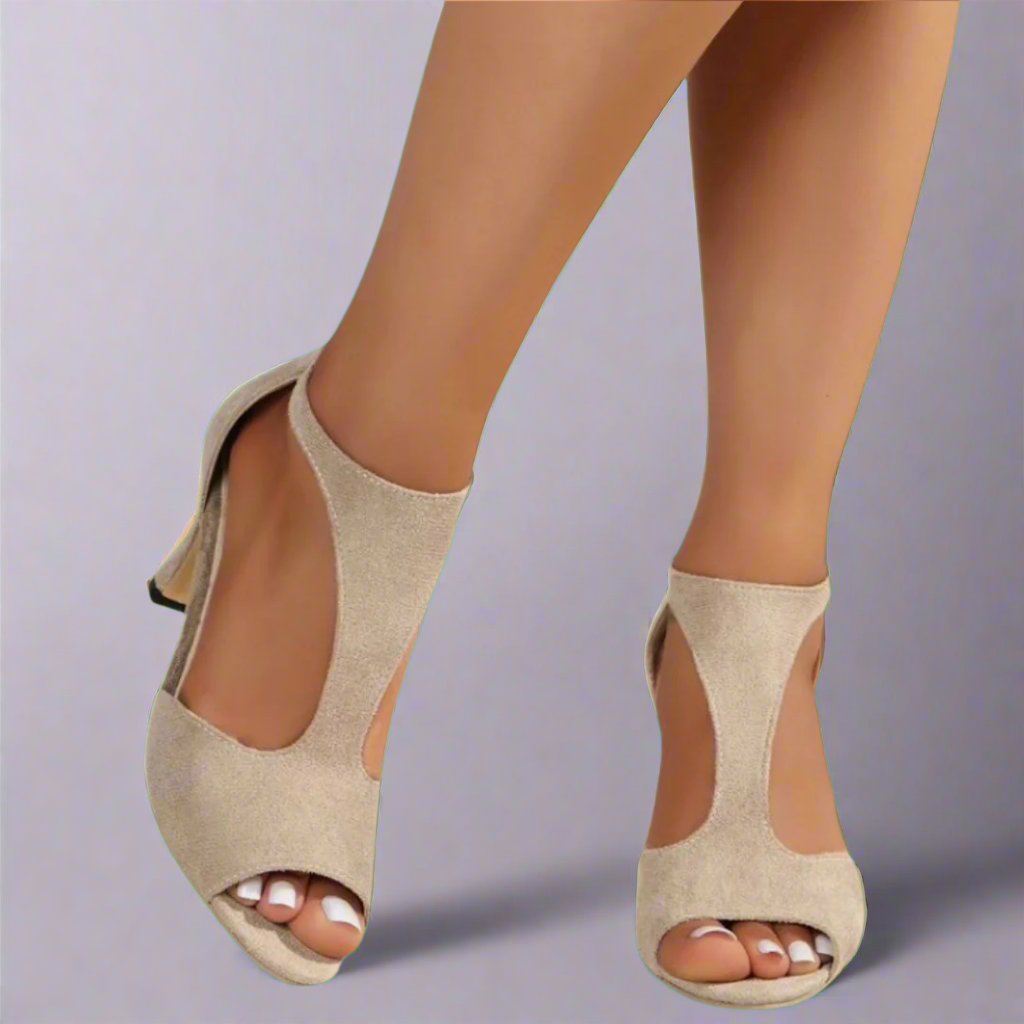 Marga™ | Ortopediska Sandaler med Chic Klack