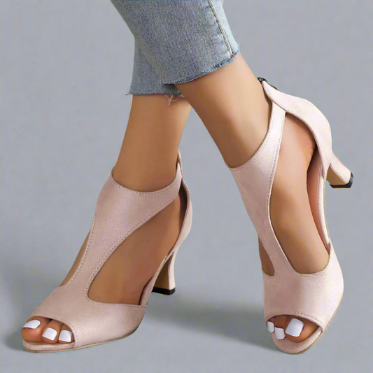 Marga™ | Ortopediska Sandaler med Chic Klack