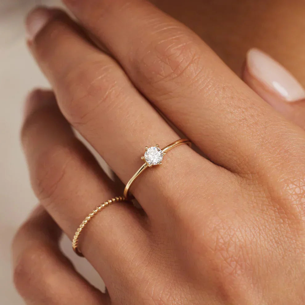 Agnes™ | Elegant guldring