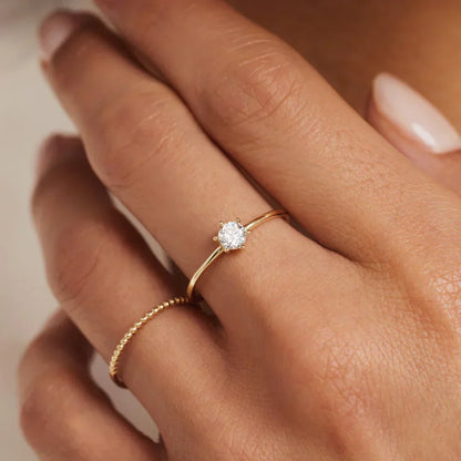 Agnes™ | Elegant guldring