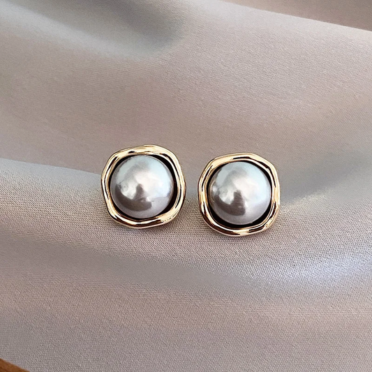 Ulla™ | Eleganta Örhängen med Svarta Pärlor